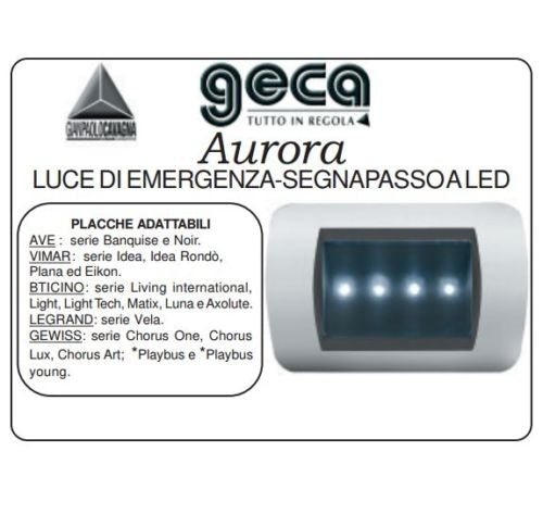 Luce di emergenza e segnapasso LED AURORA GECA 30141593