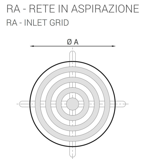 RA40 - Rete in aspirazione per la serie LUX-ROOF L40