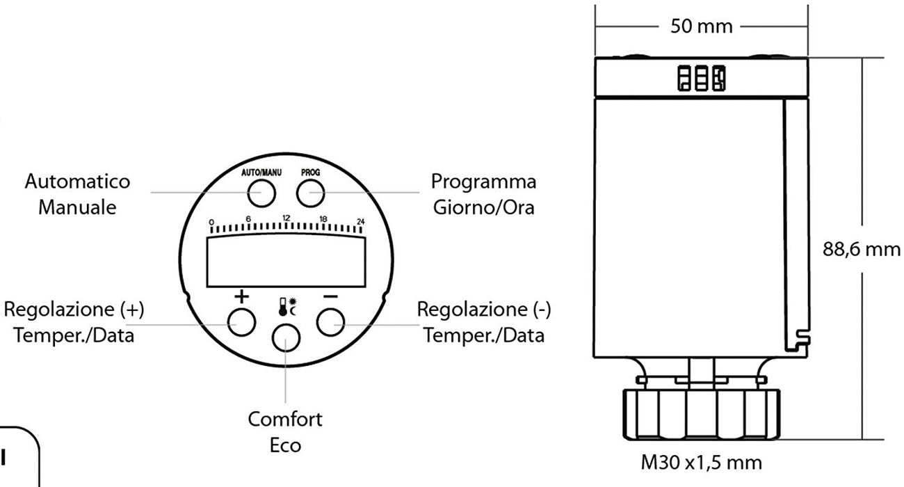 Cronotermostato per radiatori elettronico THERMO-PRO -VEMER VE740700