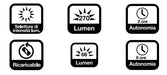 Lampada torcia ricaricabile LED USB Portatile con selettore di intensità luminosa ANDROMEDA 1 - CFG EL058