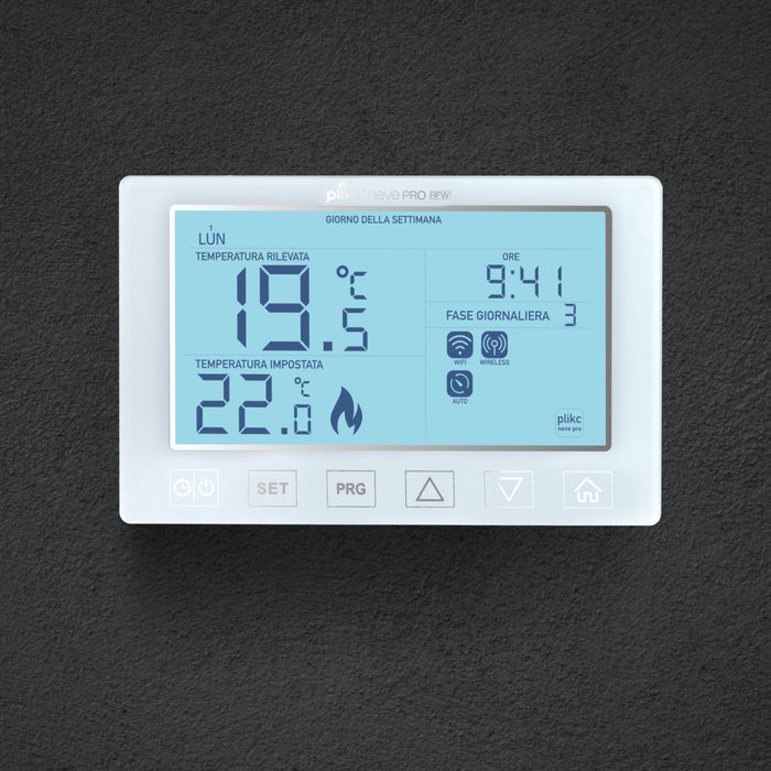Neve Pro RFW - cronotermostato wireless e wifi - PLIKC PLK2676P3