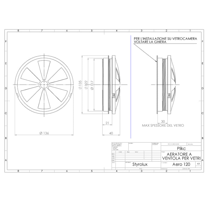 Aero - aeratore a ventola - PLIKC