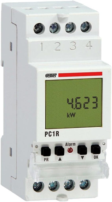 Centralina di controllo carichi, per impedire il distacco dell'interruttore generale (blackout) 1 carico non prioritario  PC1R - VEMER VE475000