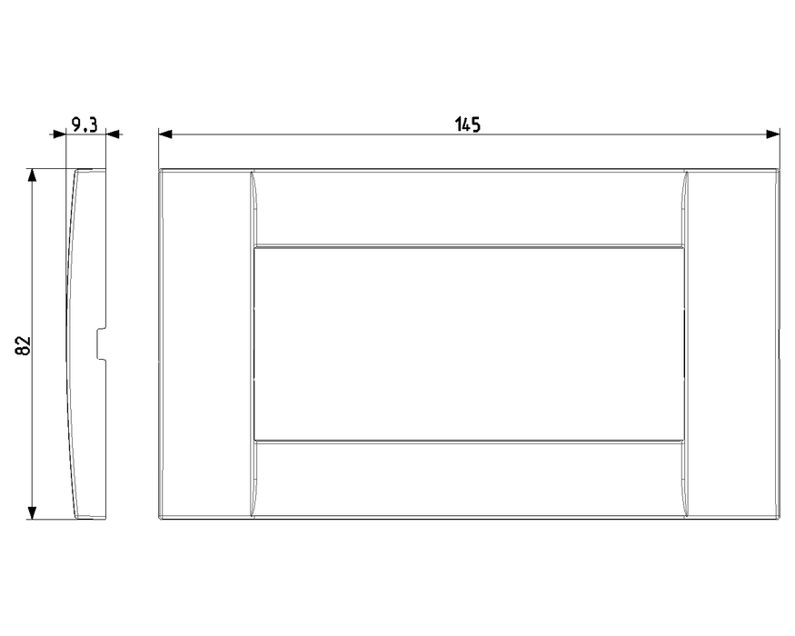 Placca Classica 4M cromo nero - VIMAR IDEA 16734.31