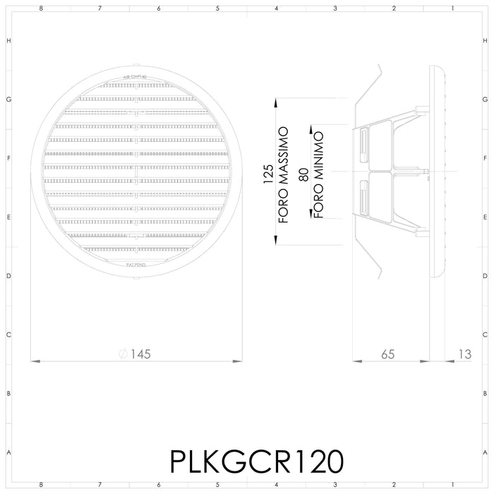 GCR - Griglia in termoplastica color rame - PLIKC