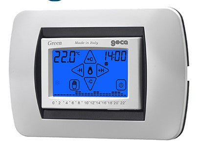 Cronotermostato touch screen da incasso a batterie GREEN - GECA