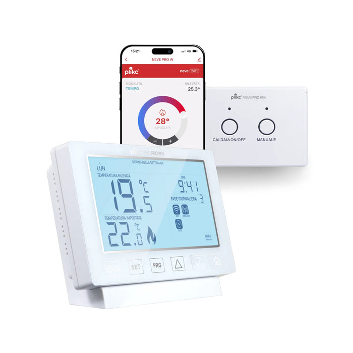 Neve Pro RFW - cronotermostato wireless e wifi - PLIKC PLK2676P3