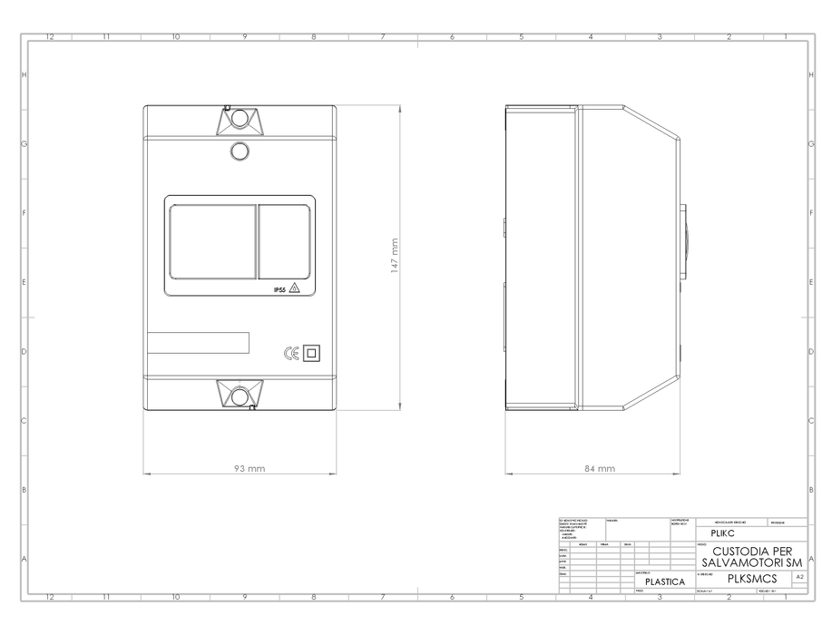SMCS - Cassetta IP55 per salvamotori - PLIKC PLK4030