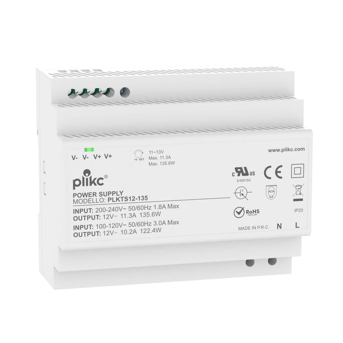 Alimentatore switching 220Vac/12Vdc - 11,3A - 135.6W - PLIKC PLKTS12-135