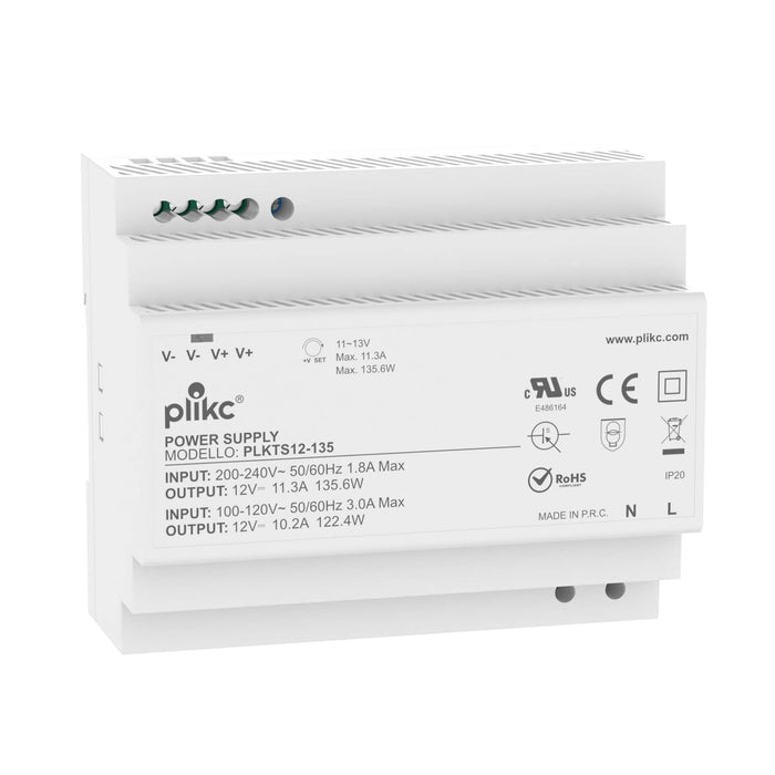 Alimentatore switching 220Vac/12Vdc - 11,3A - 135.6W - PLIKC PLKTS12-135