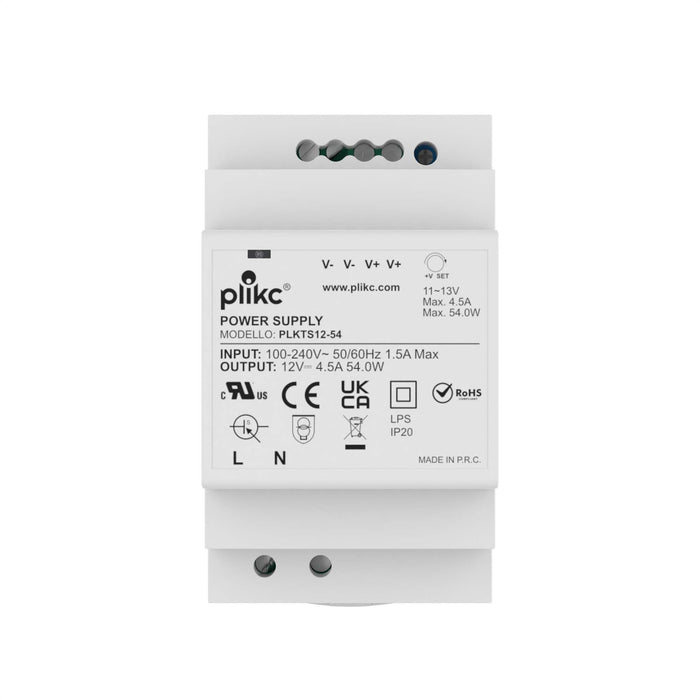 Alimentatore switching 220Vac/12Vdc - 4,5A - 54W - PLIKC PLKTS12-54
