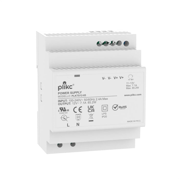 Alimentatore switching 220Vac/12Vdc - 7,1A - 85,2W - PLIKC PLKTS12-85