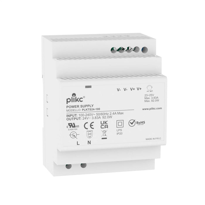 Alimentatore switching 220Vac/24Vdc - 3,83A - 92W - PLIKC PLKTS24-100