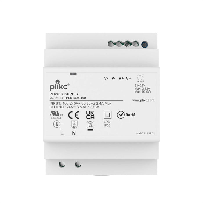 Alimentatore switching 220Vac/24Vdc - 3,83A - 92W - PLIKC PLKTS24-100