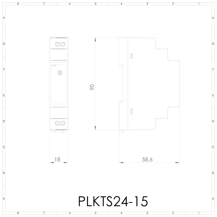 Alimentatore switching 220Vac/24Vdc - 0,63A - 15W - PLIKC PLKTS24-15