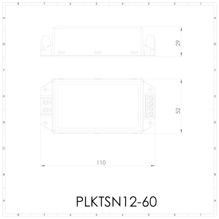 Alimentatore switching 220Vac/12Vdc - 5A - 60W - PLIKC PLKTSN12-60
