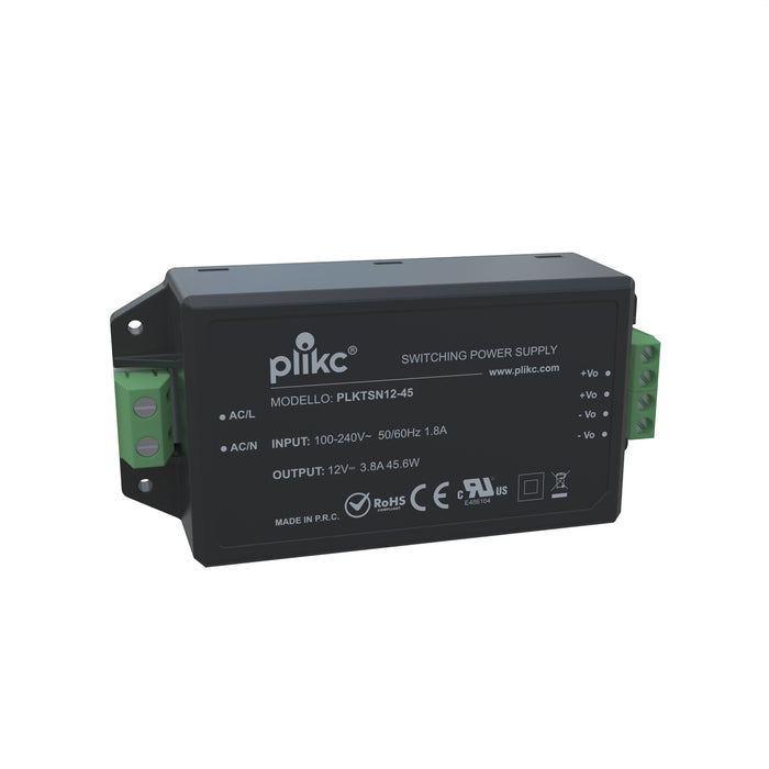 Alimentatore switching 220Vac/12Vdc - 3,8A - 45.6W - PLIKC PLKTSN12-45