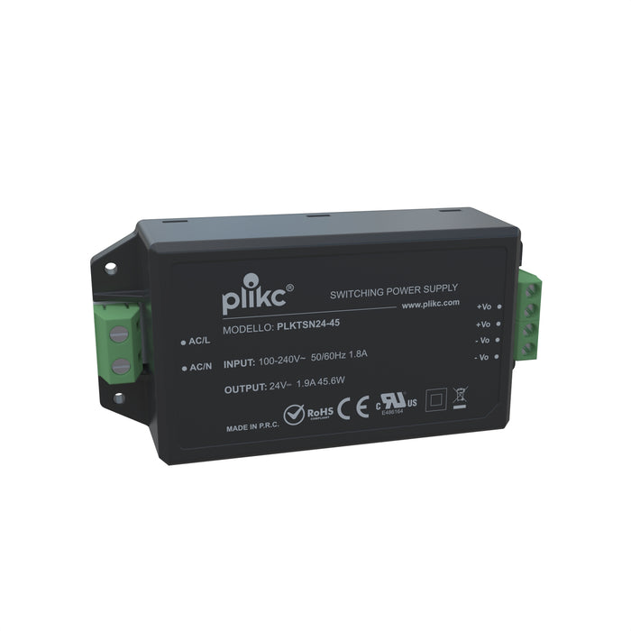 Alimentatore switching 220Vac/24Vdc - 1,9A - 45.6W - PLIKC PLKTSN24-45