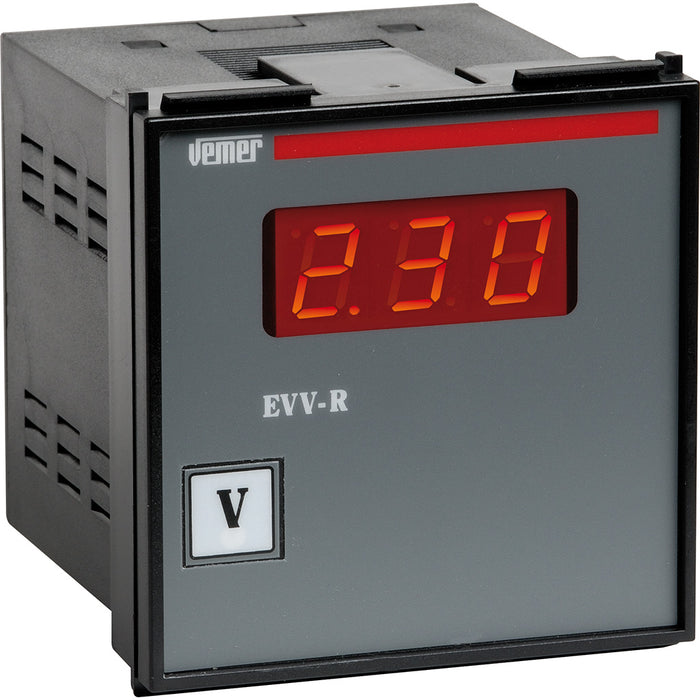 Voltmetro digitale da pannello per la misura della tensione continua EVV-R 10V DC - VEMER VM296100