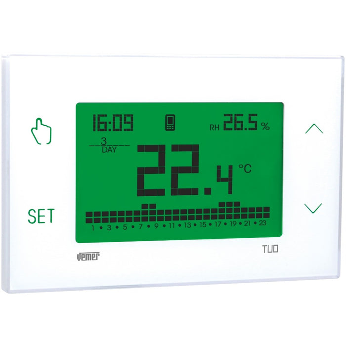 Cronotermostato touch screen TUO 4G Alimentazione 230V - Con sima dati inclusa - VEMER