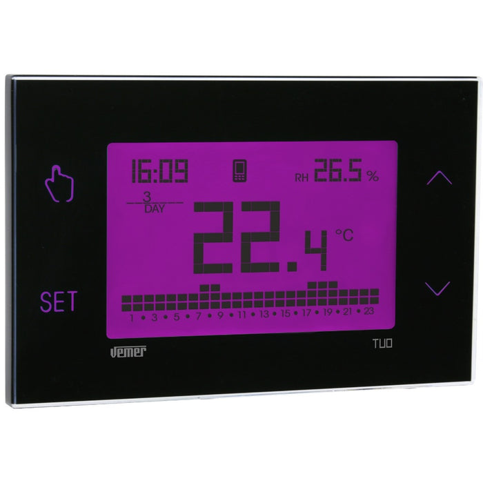 Cronotermostato touch screen TUO 4G Alimentazione 230V - Con sima dati inclusa - VEMER