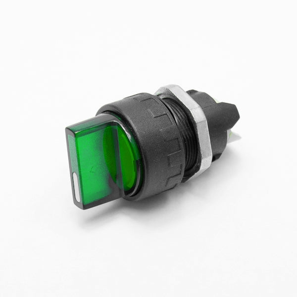 Selettore luminoso 2 posizioni VERDE (0-1) d.22mm - ESL3/CD