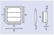 LUX129 - ø.100 - Griglia a gravità in ABS