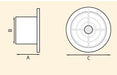 LUX252 - ø.100 - Aspiratore assiale per caravans 12 Volts