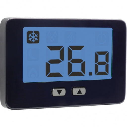 Termostato elettronico da parete  LCD THALOS KEY 230 NERO - VEMER VE721700