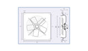LPE302 - Ventilatore elicoidale da parete 40x40cm MONOFASE