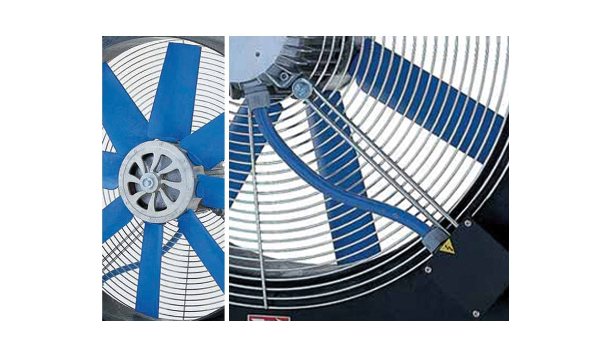 PLATE-S-716T - Ventilatore elicoidale a pannello 85x85 cm con motore compatto 6 poli trifase