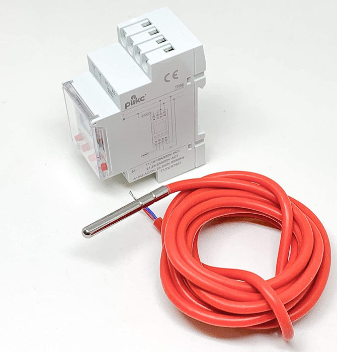 Termoregolatore digitale modulare completo di sonda range da -20 a +130°C - Alimentazione 24-240Vac/dc Plikc TRM