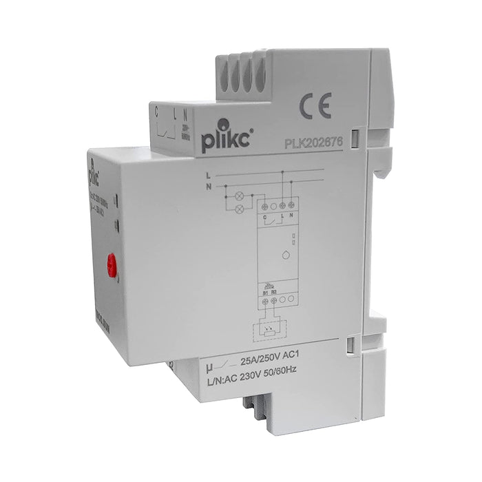 Interruttore crepuscolare modulare con sonda esterna IP65 contatto da 25A - 3000W - plikc SUN